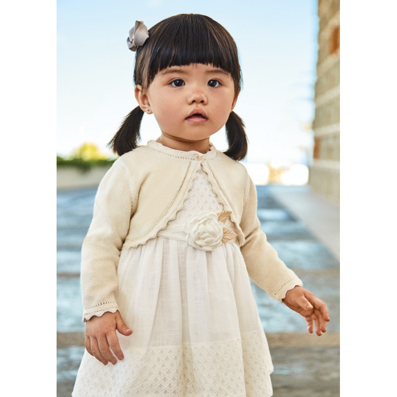 Boléro tricot en coton bébé