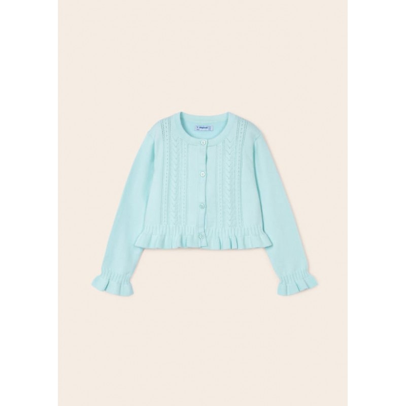 Cardigan ajouré en coton...