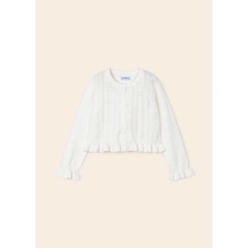 Cardigan ajouré en coton...