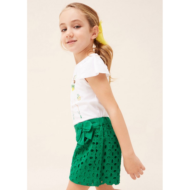 Short perforé pour fille