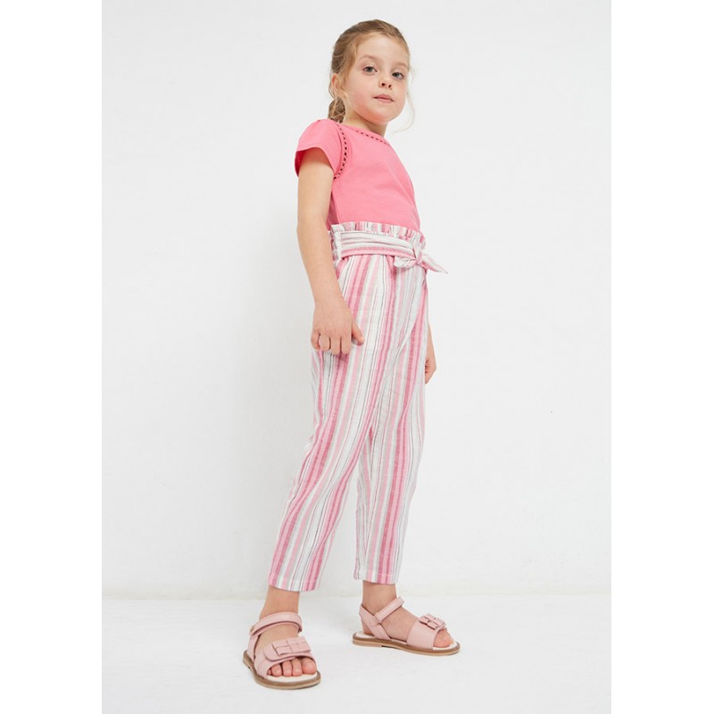 Pantalon rayé fille