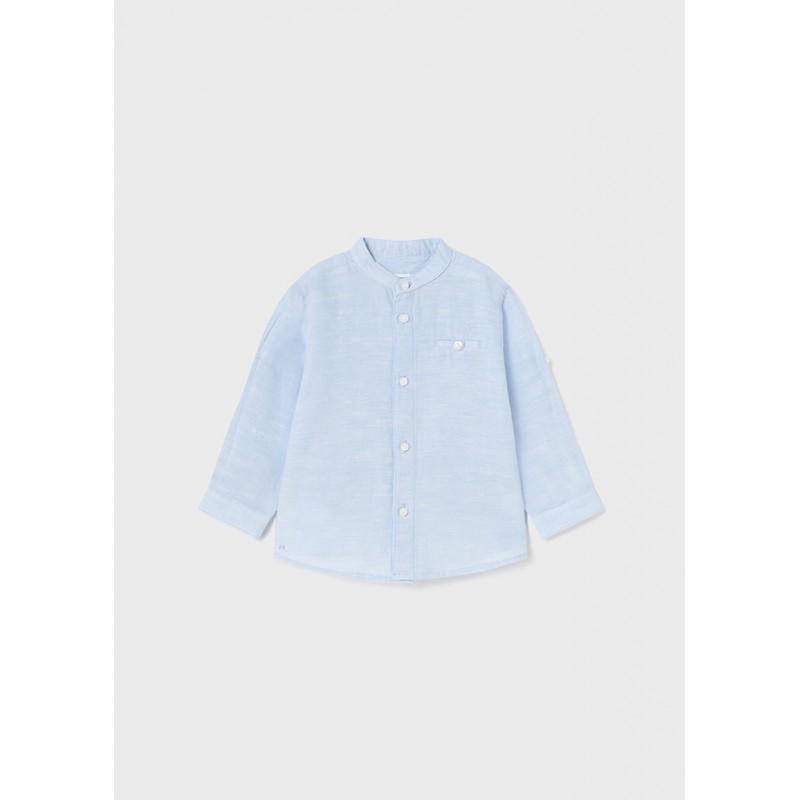Chemise col mao manches...