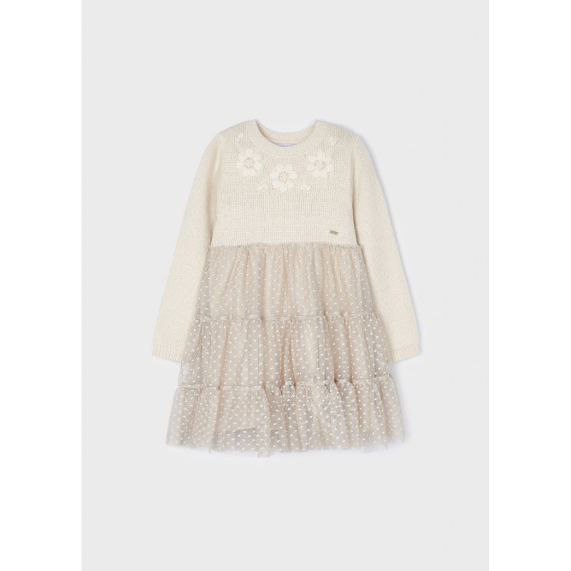 Robe combinée en tricot et...