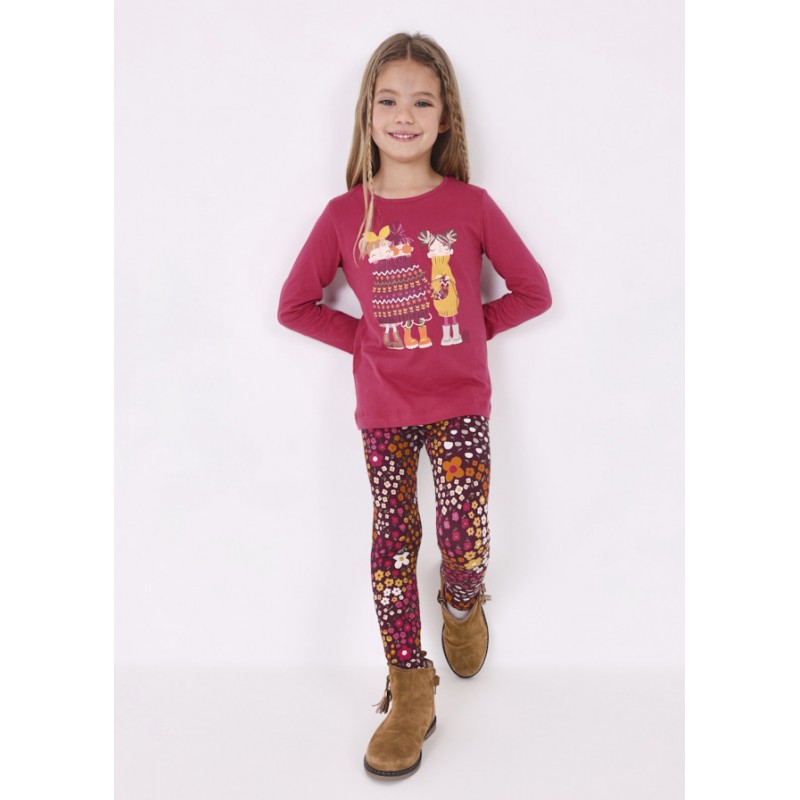 Legging imprimé en coton fille