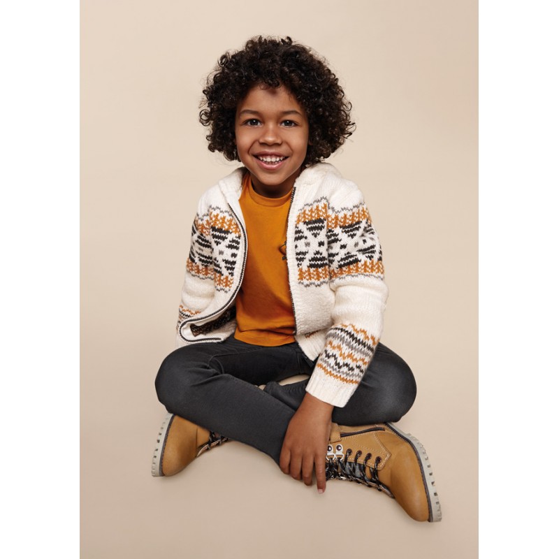 Cardigan jacquard garçon