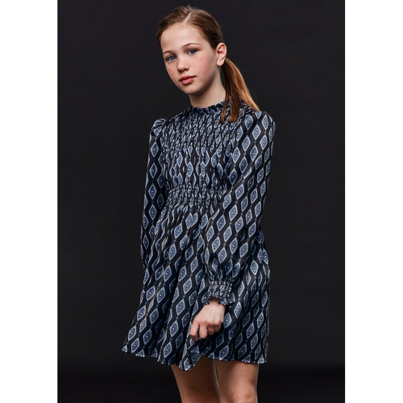 Robe imprimée point smock...