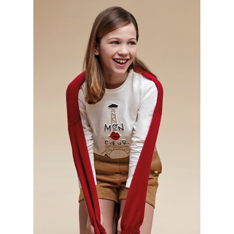 T-shirt imprimé en coton fille