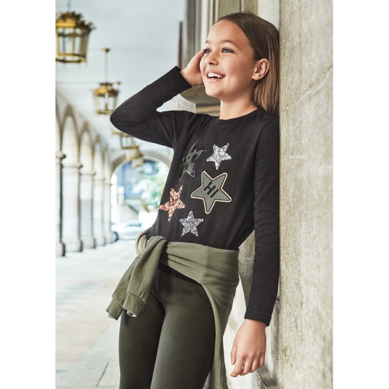 T-shirt imprimé en coton fille