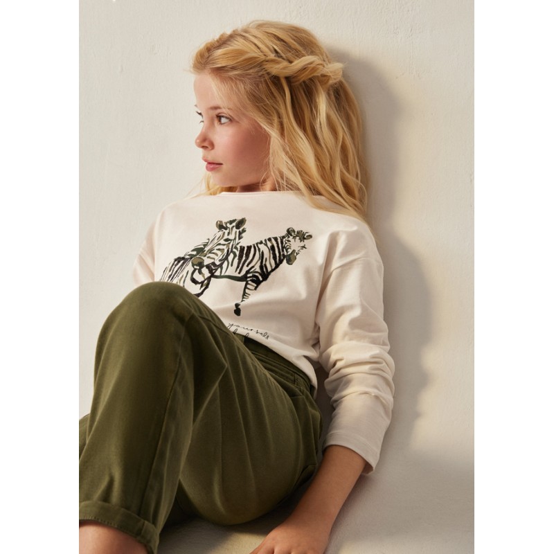 T-shirt imprimé en coton fille