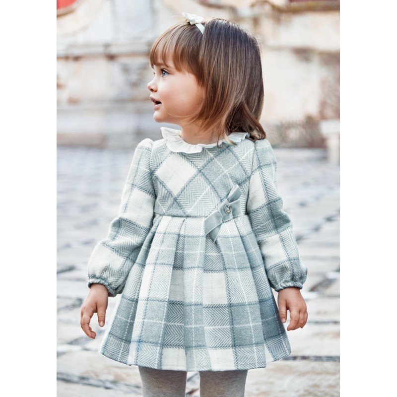 Robe imprimée à carreaux bébé