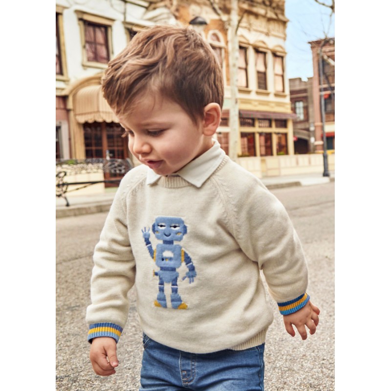 Pull en intarsia ranglan
