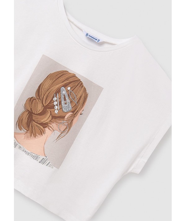 T-shirt m/c fille pince