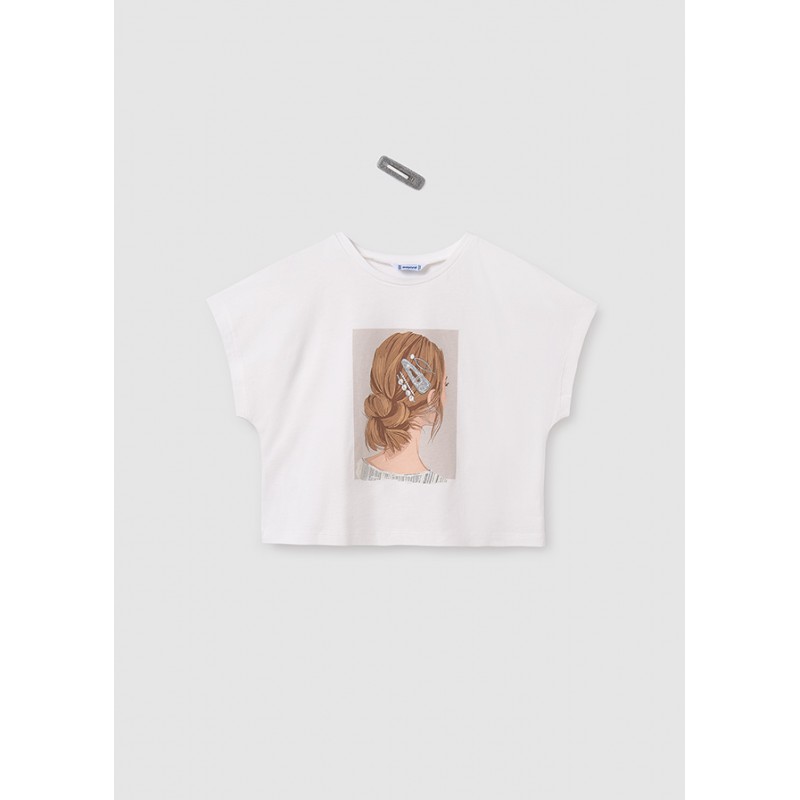 T-shirt m/c fille pince
