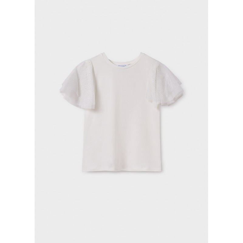 T-shirt m/c manches en tulle