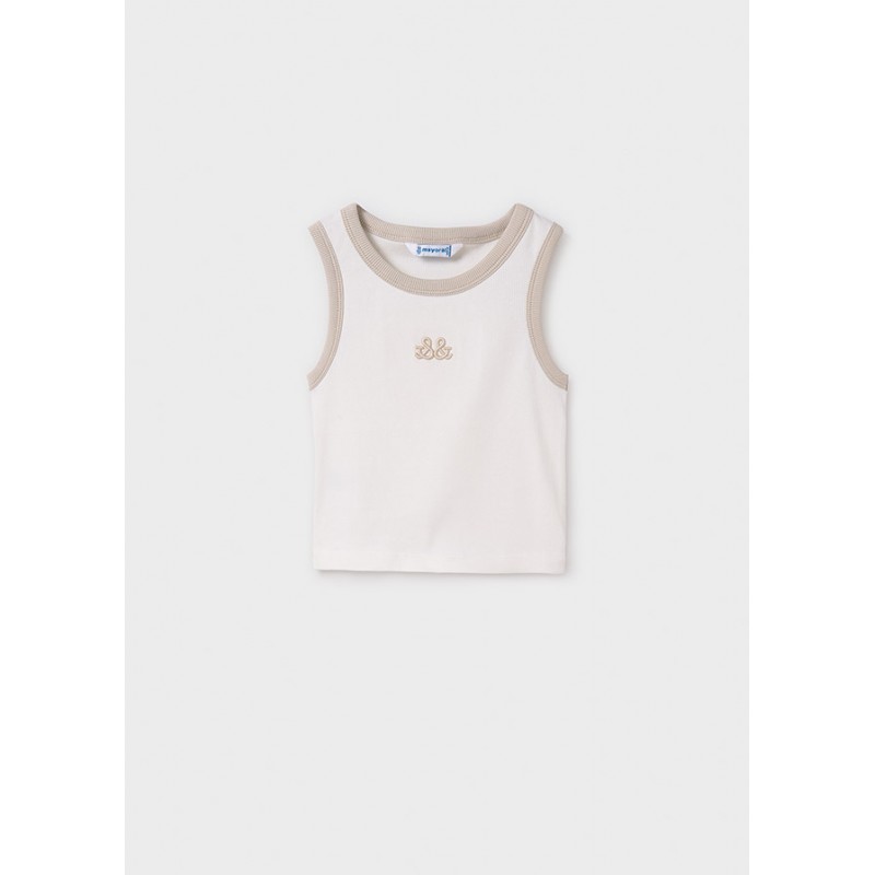 T-shirt bretelles brodes