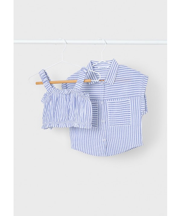 Blouse 2 pièces rayé
