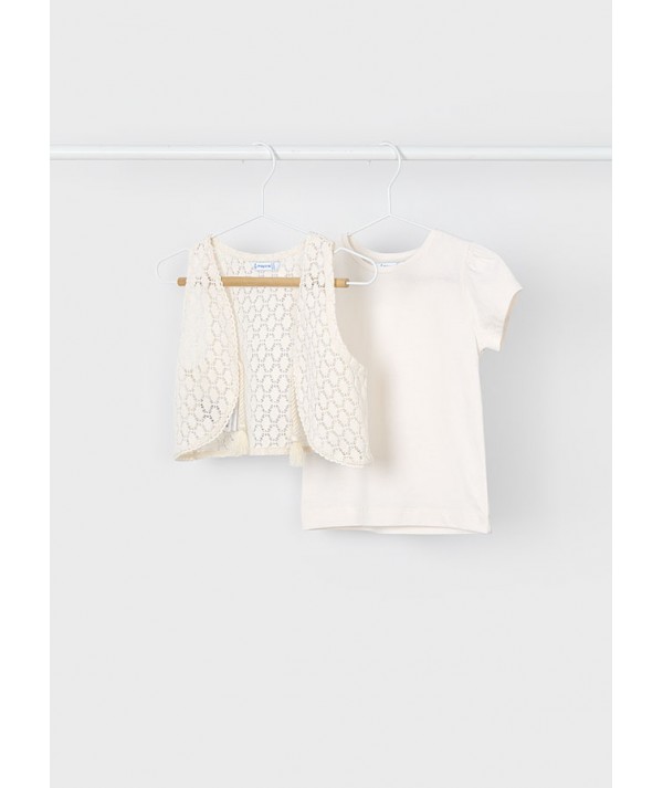 T-shirt m/c gilet