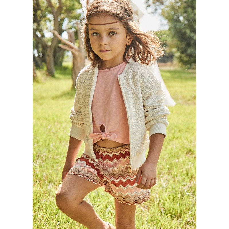 Ens. short en maille fantaisi