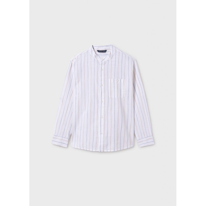 Chemise m/l col mao