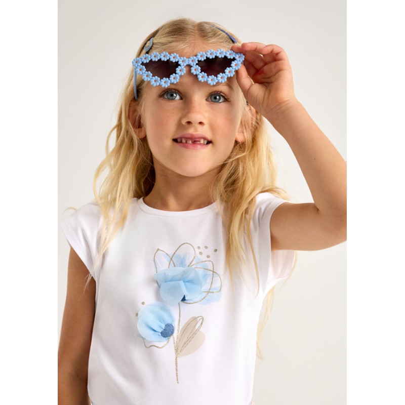 t-shirt m/c fleur