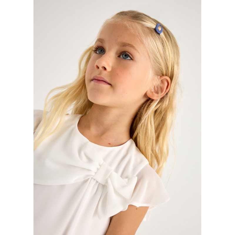 Blouse en gaze noeud