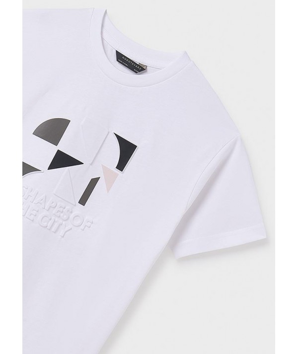 T-shirt m.courtes embossed