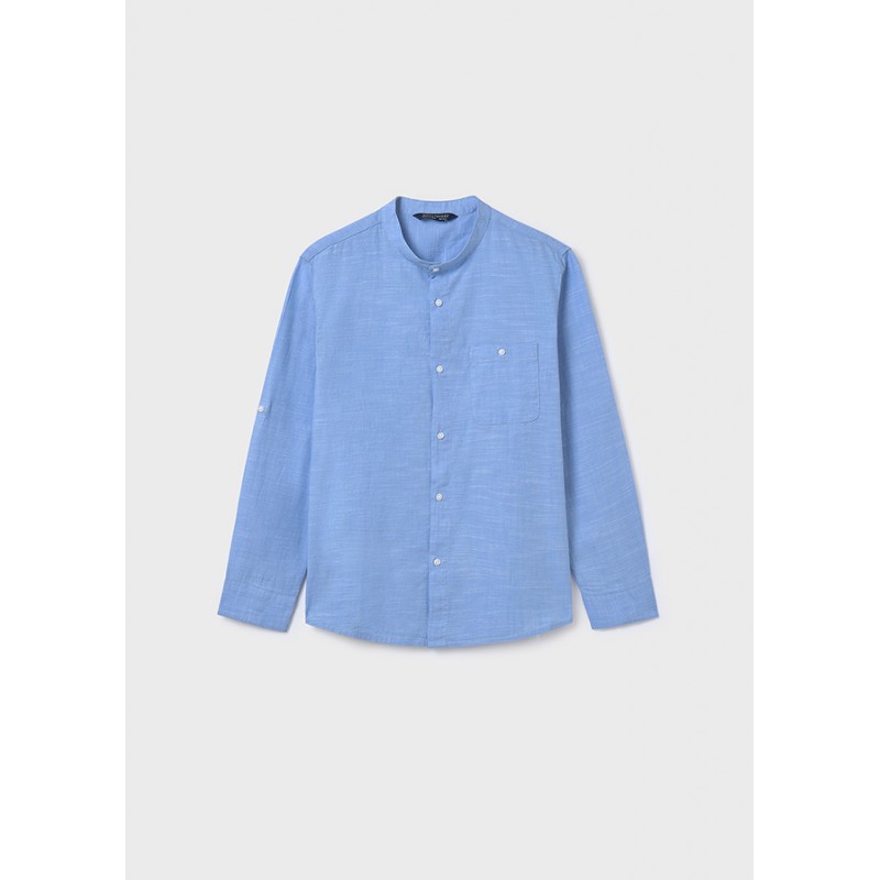 Chemise m/c col mao