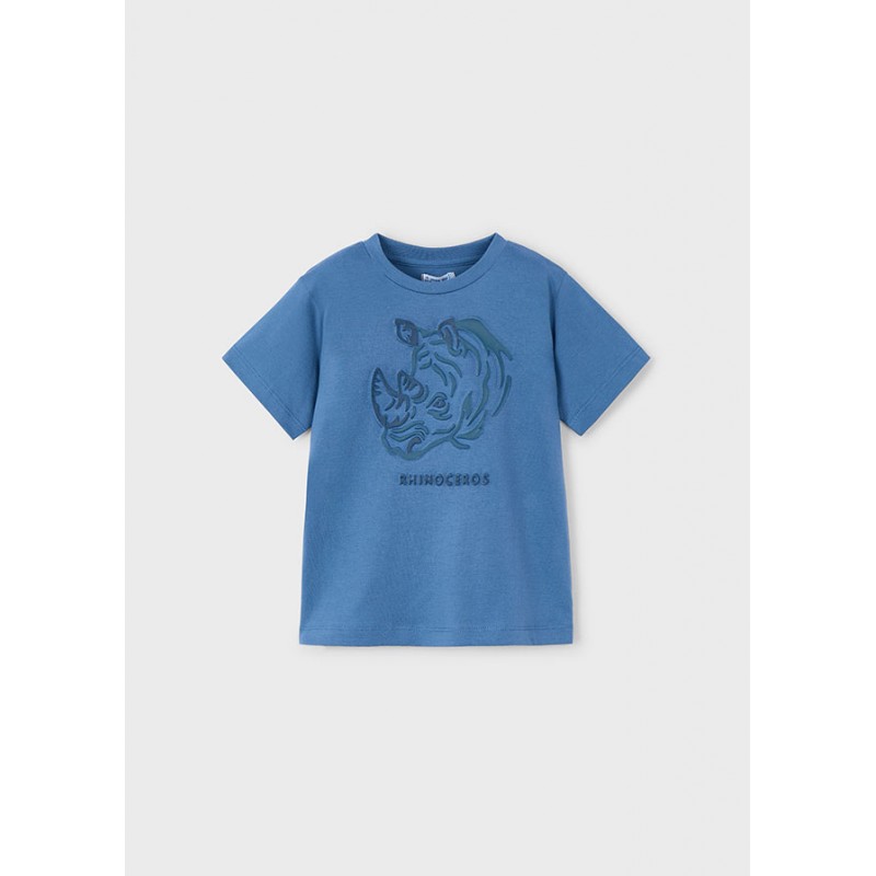 T-shirt m/c en relief "rhino"