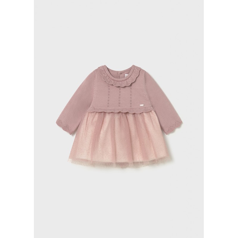 Robe tricot et tulle