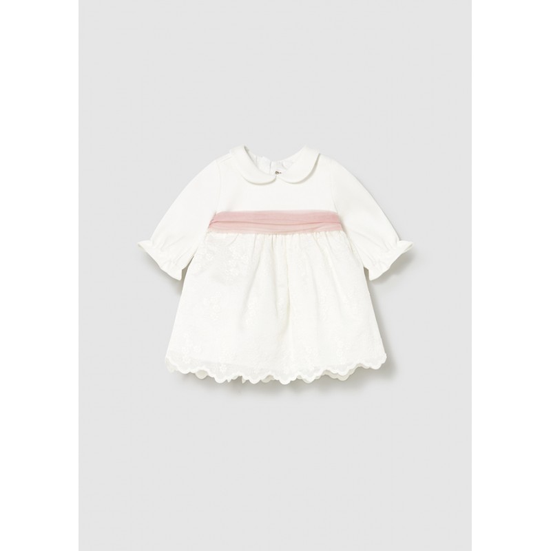 Robe bicolore brodée