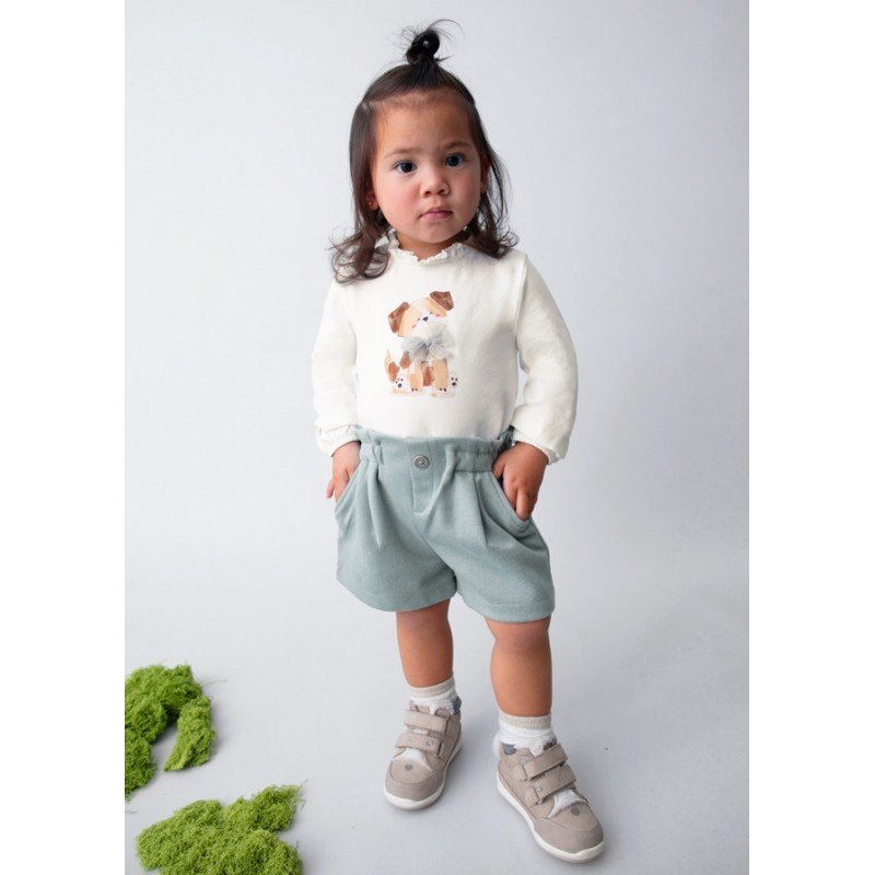 Bermuda tricoté en sergé