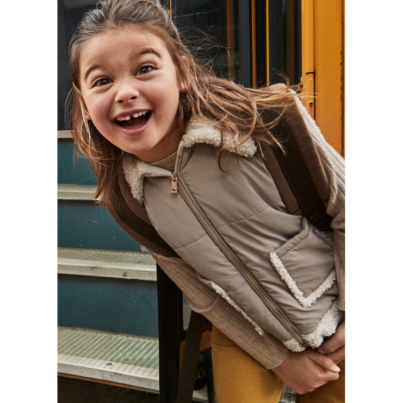 Gilet en molleton contrasté