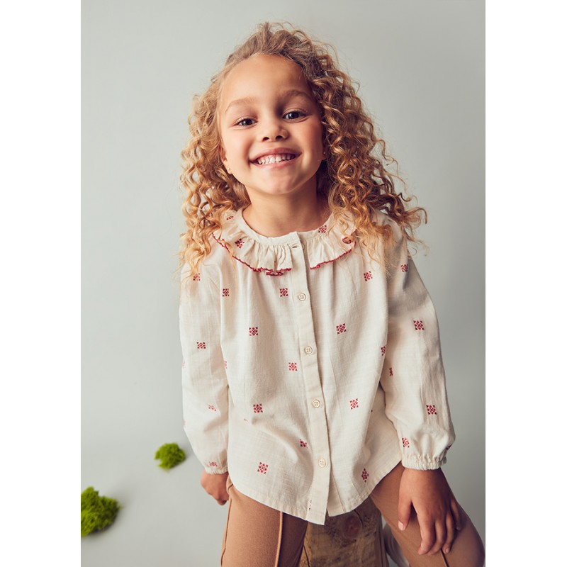 Blouse à col imprimé