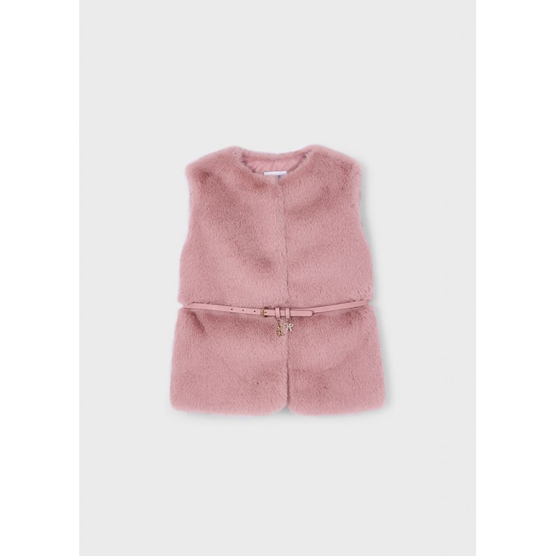 Gilet fourrure ceinture