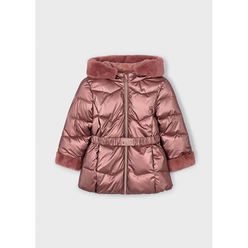 Manteau métallique à ceinture