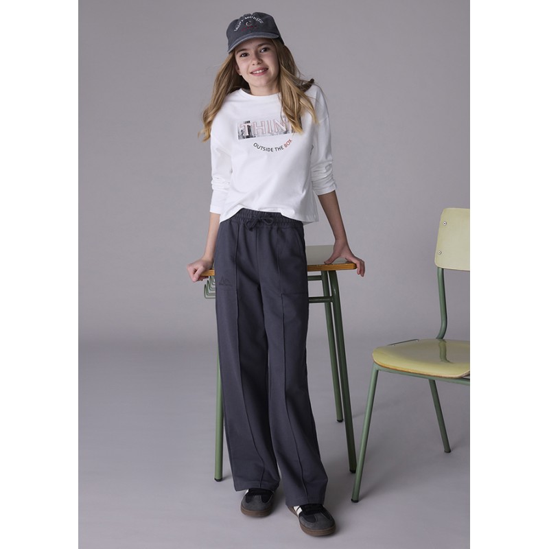 Pantalon en peluche wide leg