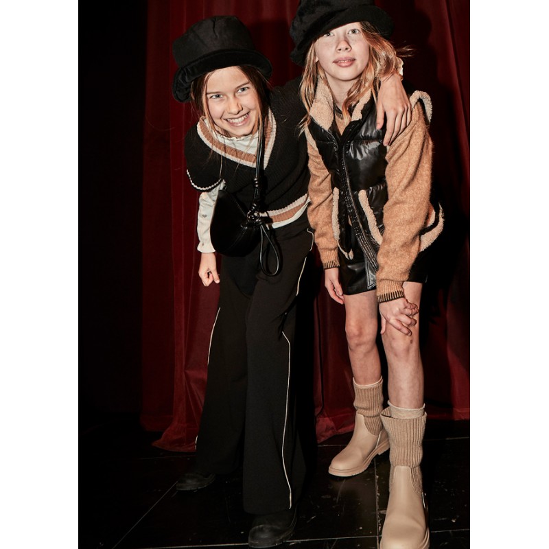 Pantalon taille contraste