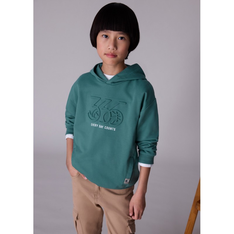 Pull embossed avec capuche