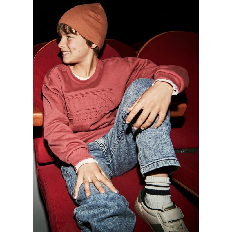 Pull embossed sans capuche