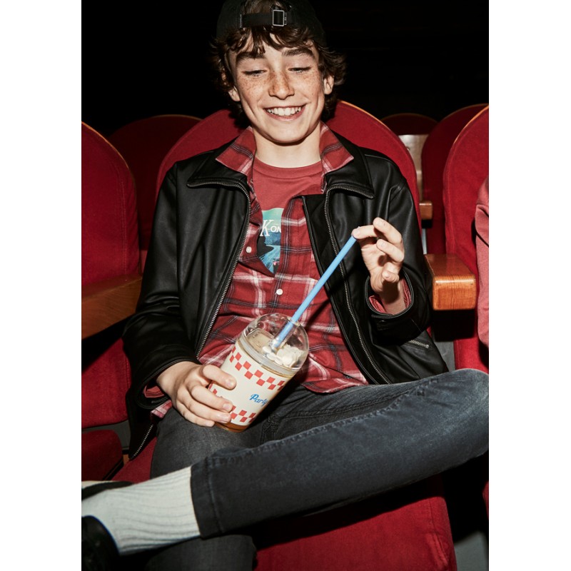 Veste en cuir synthétique