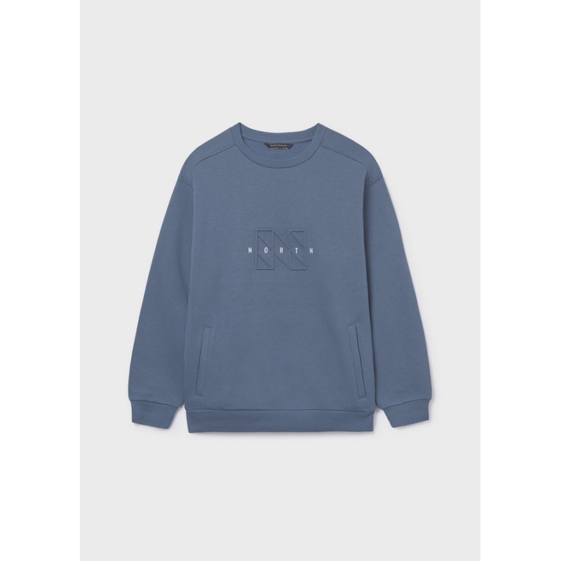 Pull embossed sans capuche