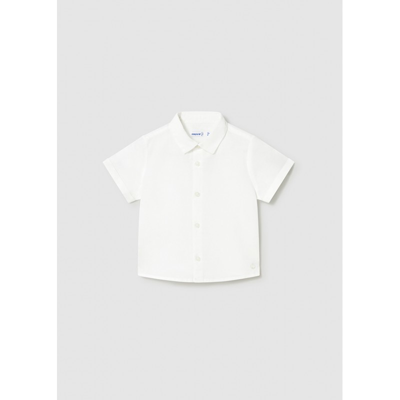 BBG Chemise m/c en lin col...