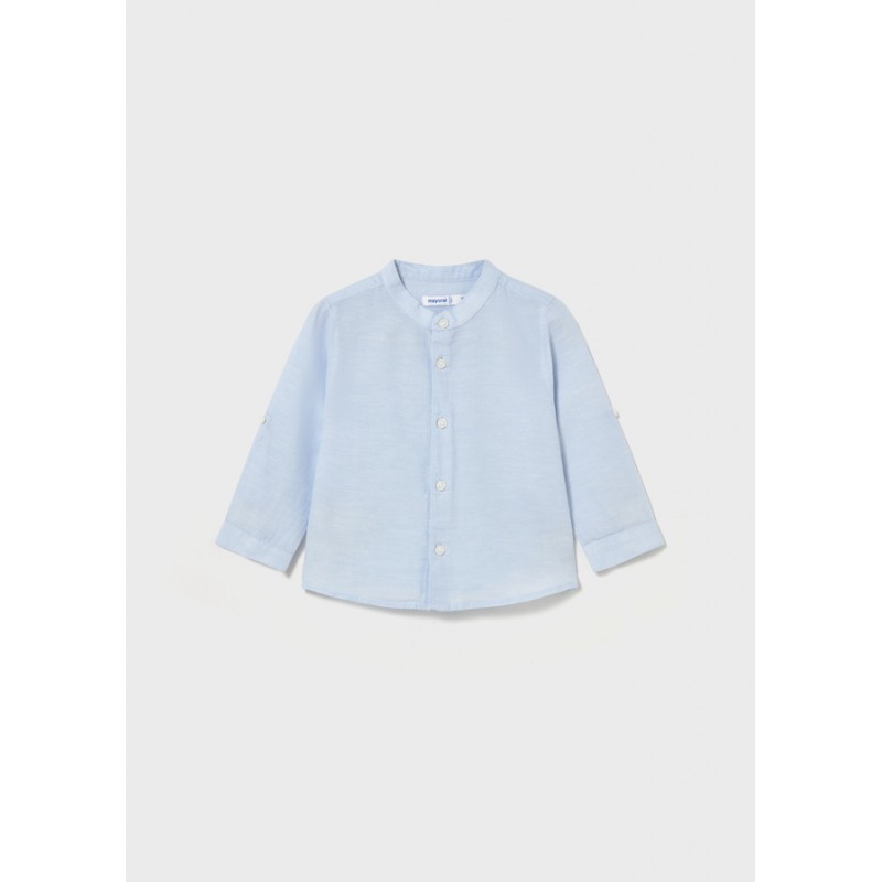 BBG chemise m/l lin col mao...