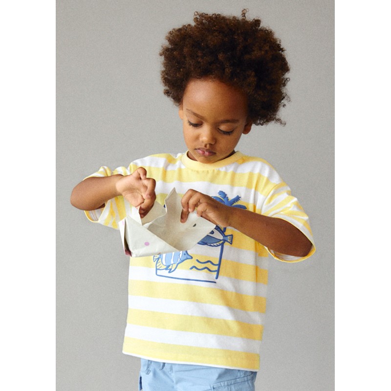 MG T-shirt m/c rayé imprimé...