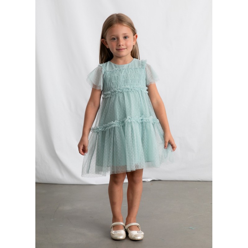 MF Robe tulle plumeti...