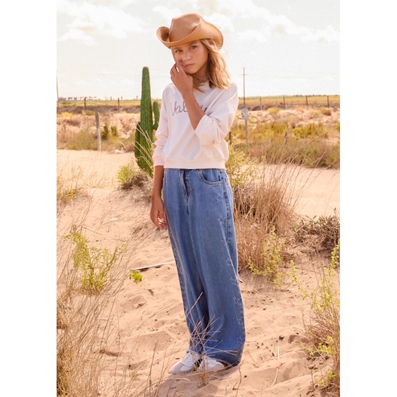 GF Pantalon en denim fluide...